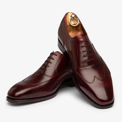 BURGUNDY LEATHER WINGTIP OXFORDS FORMALS - FB23