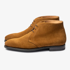TAN SUEDE LEATHER CHUKKA LACE UP BOOTS - BTC44