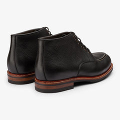 BLACK LEATHER DERBY CHUKKA LACE UP BOOTS - BB45