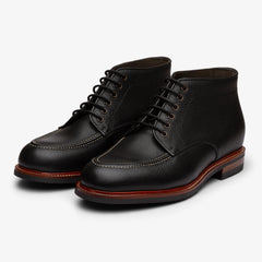 BLACK LEATHER DERBY CHUKKA LACE UP BOOTS - BB45