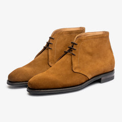 TAN SUEDE LEATHER CHUKKA LACE UP BOOTS - BTC44