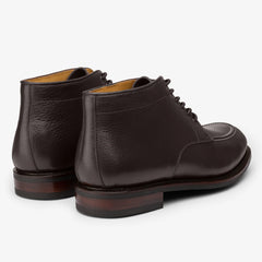 BROWN LEATHER DERBY CHUKKA LACE UP BOOTS - BB47