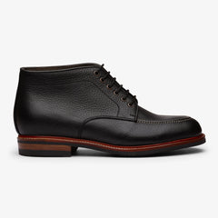 BLACK LEATHER DERBY CHUKKA LACE UP BOOTS - BB45
