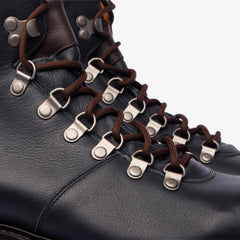 MARINE BLUE LEATHER LACE UP CHUNKY SOLE BOOTS - BB42