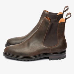 BROWN LEATHER SLIP ON CHELSEA BOOTS - BB38
