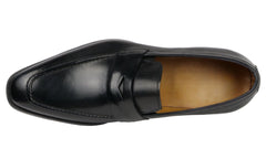 BLACK LEATHER SLIP ON LOAFERS SHOES - LBL4