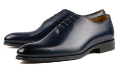 BLUE LEATHER WHOLECUT OXFORD SHOES - FBL03