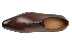BROWN LEATHER WHOLECUT OXFORD SHOES - FB04