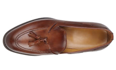 BROWN ROUND TOE TASSEL LOAFERS - LBR10