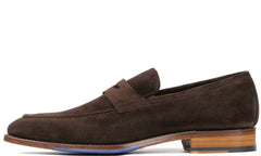 BROWN SUEDE LEATHER SLIP ON LOAFERS SHOES - LBRS5