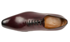 BURGUNDY LEATHER WHOLECUT OXFORD SHOES - FBU2