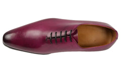 PLUM GREY LEATHER WHOLECUT OXFORD SHOES - FP06