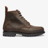RUGGED LEATHER LACE UP MOC TOE DERBY BOOTS - BR32