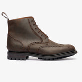 RUGGED LEATHER LACE UP BROGUE WINGTIP BOOTS - BR31