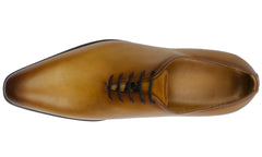 YELLOWISH TAN LEATHER WHOLECUT OXFORD SHOES - FYT09