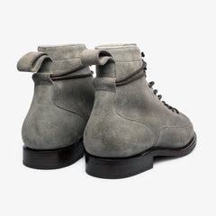 GREY SUEDE LEATHER ROUND TOE LACE UP BOOTS - BGS30