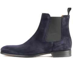 BLUE SUEDE LEATHER SLIP ON CHELSEA BOOTS - BBU14