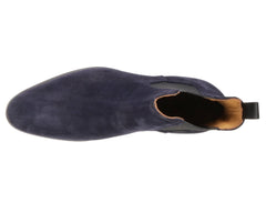 BLUE SUEDE LEATHER SLIP ON CHELSEA BOOTS - BBU14