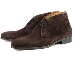 BROWN SUEDE LEATHER CHUKKA LACE UP BOOTS - BBR17