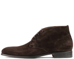 BROWN SUEDE LEATHER CHUKKA LACE UP BOOTS - BBR17