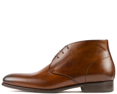 BROWN LEATHER CHUKKA LACE UP BOOTS - BBR18