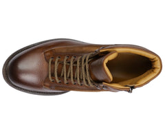 BROWN LEATHER AND SUEDE LACE UP BOOTS - BBR26