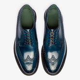 BLUE LEATHER BROGUE WINGTIP ROUND TOE OXFORDS FORMALS - FWB22